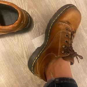 Dr. Martens Tan Low Chunky Heel Shoe 8A47